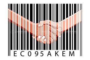 Business deal with bar code